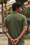 Men's Street Style Khaki Polo Collar T-Shirt - 6