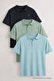 Men's Short Sleeve Loose 3-Pack Polo Collar T-Shirt