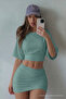 Women's Bat Sleeve Summer Crop Blouse - 2