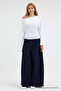 Women's Off-The-Shoulder Wide-Sleeve White Blouse - 5