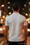 Men's Short Sleeve White Loose Polo Collar T-Shirt - 5