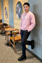 Live in Love Printed Cotton Men's Pink Sweatshirt - 3