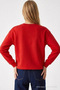 Women's Chiacago Bear Print Red Sweatshirt - 5