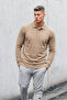 Men's Half Pat Winter Knitwear Cream Sweater - 2