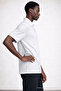 Men's Short Sleeve Loose White Polo Neck T-Shirt - 3