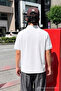 Men's Straight Fit White Polo Collar T-Shirt - 3