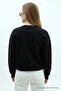 Women's Star Europe Printed Black Sweatshirt - 5