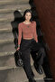 Women's Long Sleeve Tight-Fitting Powder Crop T-Shirt - 6