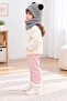 3-6 Years Old Cute Panda Ears Children's Hooded Plush Beanie Welsoft Windproof Neck Collar Beanie - 5