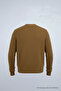 Women's V-Neck Buttoned Loose Caramel Knit Sweater - 3