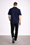 Men's Cotton Pack Casual Navy Polo Collar T-Shirt - 6