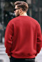 Men's Usa Print Comfort Red Sweatshirt - 5