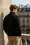 Men's Casual Daily Trend Basic Black Sweater - 7