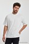Men's Oversized Fit Thick Fabric Textured Crew Neck T-shirt - 5