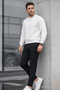 Men's Straight Fit Cotton Black Pants - 5