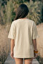 Women's Short Sleeve Crew Neck Beige T-Shirt - 5