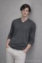 Men's Winter Loose Smoked V-Neck Knitwear Sweater - 6