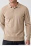 Men's Stylish Wide-Fit Knitted Cream Sweater - 6