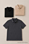 Men's Straight Fit 3-Piece Polo Collar T-Shirt