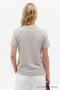 Women's Crew Neck Loose Basic Gray T-Shirt - 3