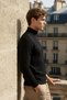 Men's Casual Daily Trend Basic Black Sweater - 5