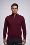 Men's Winter Loose Trendy Burgundy Knit Sweater - 3