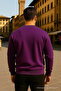 Unisex Winter Comfortable Long Purple Loose Sweater - 2