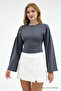 Women's Casual 3-Piece Crop Blouse - 6