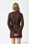 Women's Beach Wear Comfortable Belted Coffee Kimono - 6