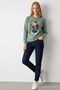 Women's Cmbn Teddy Bear Printed Çağla Sweatshirt - 3