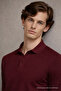 Men's Casual Burgundy Polo Neck Knit Sweater - 6