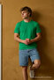 Men's Short Sleeve Comfortable Cotton Green T-Shirt - 5