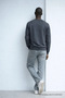 Men's Embroidered Shiny Smoked Sweatshirt - 5