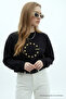 Women's Star Europe Printed Black Sweatshirt - 2