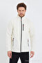 White Color 3-Pocket Zippered Men's Fleece - White - 3