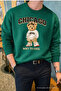 Men's Chicago Printed Casual Green Sweatshirt