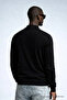 Men's Half Fisherman Black Knitwear Sweater - 6
