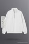 Men's Half Zipper Loose Gray Sweatshirt - 3