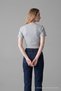 Women's Wide Short Sleeve Gray Crop T-Shirt - 6