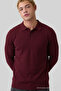 Men's Stylish Wide-Fit Knitted Burgundy Sweater - 5