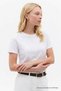 Women's Crew Neck Loose Basic White T-Shirt - 2