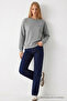 Women's Sorry Chest Printed Gray Sweatshirt - 3