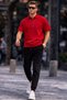 Men's Short Sleeve Basic 5 Pack Polo Neck T-Shirt - 7