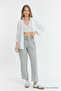 Linen Blended Loose Fitting Gray Trousers - 3