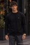 Knitted Winter Casual Black Men's Sweatshirt - 3