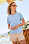 Women's Short Sleeve Cotton Ice Blue T-Shirt - 2