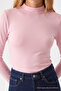 Women's Slim Fit Raglan Sleeve Pink Knitted Blouse - 5