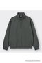 Men's Half Zipper Loose Smoked Sweatshirt - 4