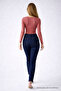Women's Long Sleeve Crew Neck Pink Stylish Blouse - 6