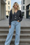 Women's Transitional V-Neck Smoked Knitwear Sweater - 3